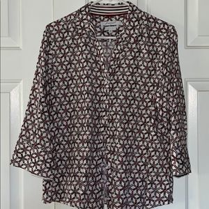 Foxcroft petite women’s blouse 3/4 sleeves